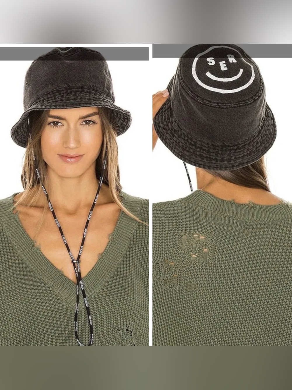 SER.O.YA Washed Denim Bucket Hat‎
